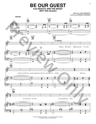 Be Our Guest piano sheet music cover